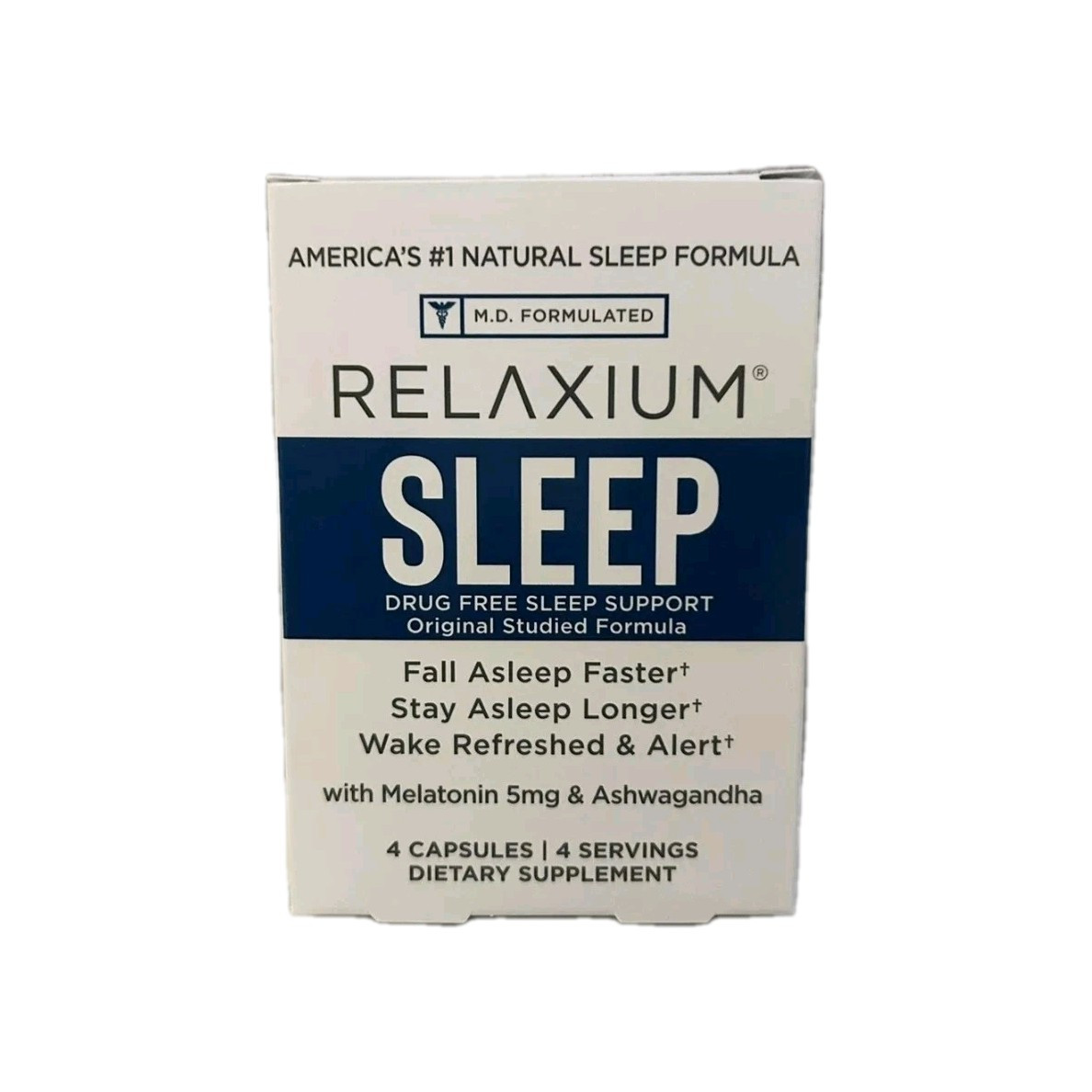 NEW Relaxium Sleep Drug Free Sleep Support Capsules. 4 Capsules