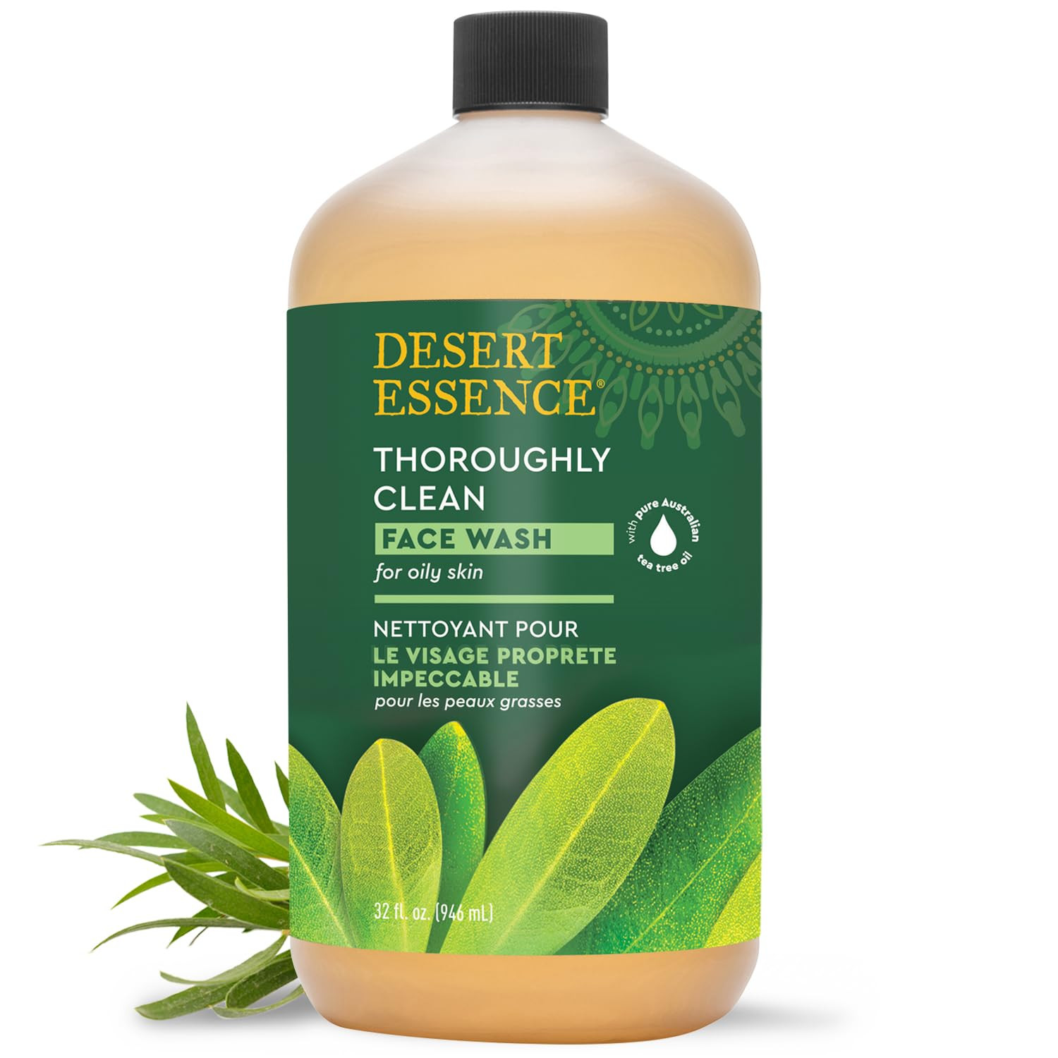 Thoroughly Clean Face Wash with Tea Tree Oil, Castile Soap and Coconut Oil - Org