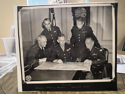 WW2 US Army Photo General George Marshall 8"x10" - Henry Hap Arnold, McNair WWII