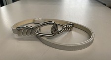 Chicos Adjustable Silver M/L Belt with Silver Buckle NWOT Women's