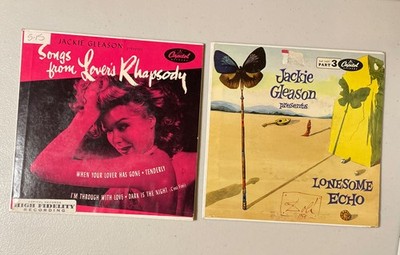 Jackie Gleason - Lonesome Echo & Lover s Rhapsody 45 RPM 7'' Picture Sleeve Lot