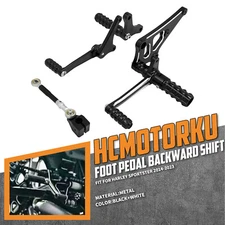 Rear Controls Foot Peg Levers Linkages For Harley Sportster 883 1200 Forty Eight