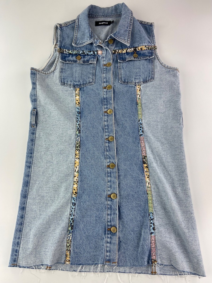 desigual denim dress Women's Mini Sleeveless Size Medium With Belt Black MissPap Sheer Lace Ontempo-Category_Dresses Featuring a flattering V US Size:18W Sleeveless dress