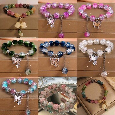 Süße Schmetterling Perlen Armband magnetisches Armreifen Damen Geschenk Schmuck