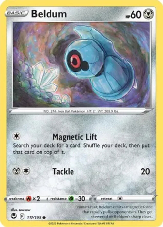 Pokemon Beldum - 117/195 - Common NM-Mint Silver Tempest