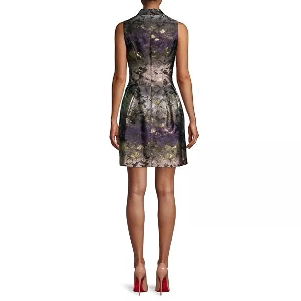 Vince Camuto Metallic Jacquard Fit and Flare Dress eBay