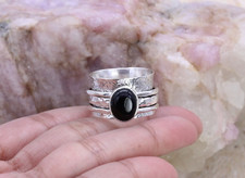 Black Onyx Ring 925 Sterling Silver Ring Spinner Ring Handmade Gemstone Ring