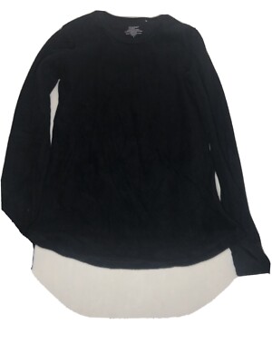 NEW Cuddl Duds ClimateRight Long Sleeve Crew Stretch Fleece Sz S/ch Black WA110