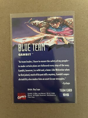 Gambit #96 1994 '95 Fleer Ultra Blue Card Marvel MINT Trading X