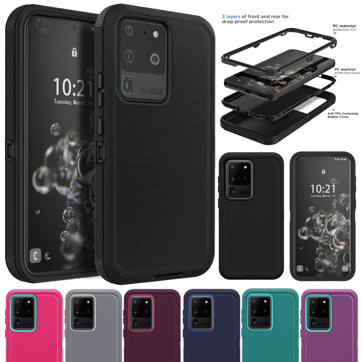 For Samsung Galaxy S20 Ultra S20+ S20 FE Shockproof Heavy Duty