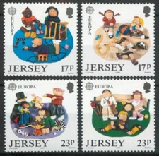JERSEY 1989 SG496-99  EUROPA. CHILDREN'S TOYS AND GAMES - COMPLETE SET - MNH