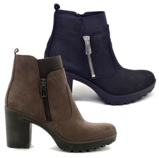 IGI & CO scarpe donna tronchetto stivaletti stivali pelle camoscio tacco plateau