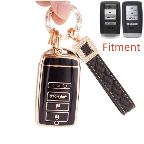 For Acura CDX RDX RLX TLX TLX-L ILX NSX 4 Buttons TPU Key Fob Cover Keychain - Bild 3 von 10