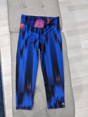Leggings Capris Sz S Blue Tie Dye 