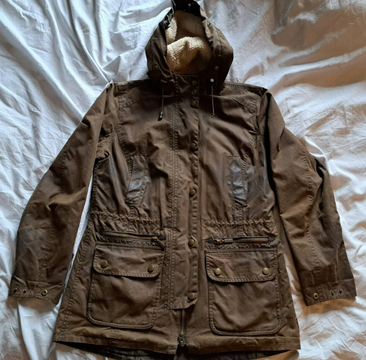 Barbour KELSALL Wax Parka. Women s UK 12. OLIVE