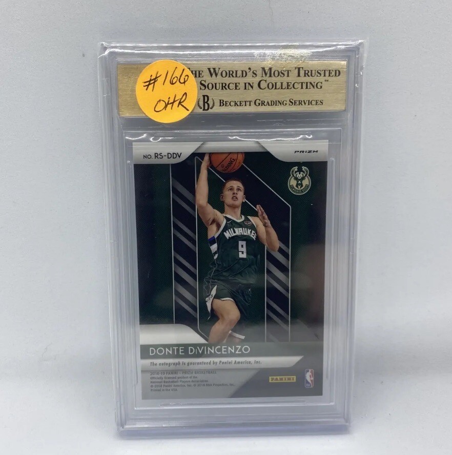 2018-19 Panini Prizm Donte Divincenzo Silver Auto BGS 9.5 Rookie 
