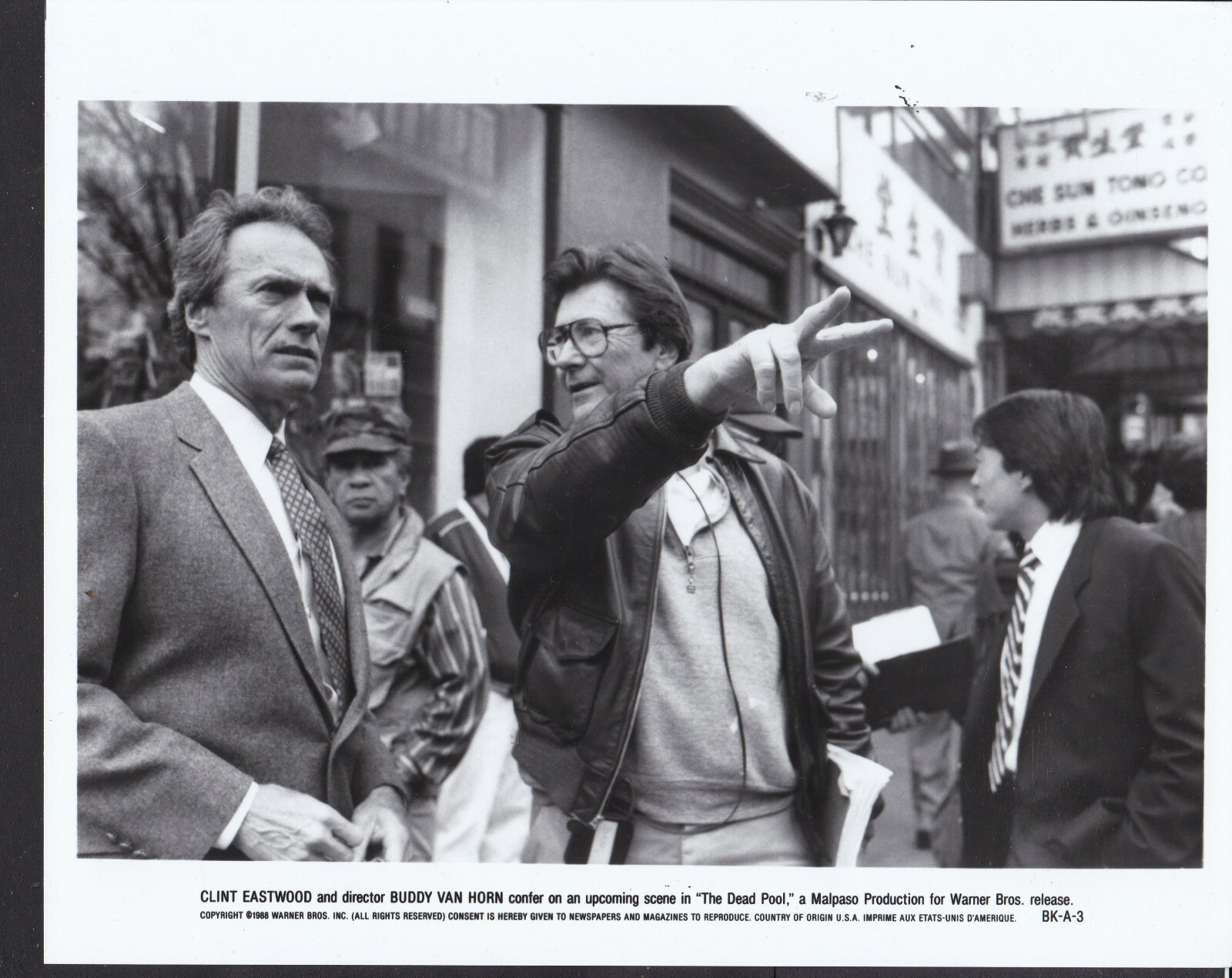 Clint Eastwood Buddy Van Horn The Dead Pool 1988 behind scene movie photo 30262 eBay