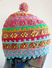 Peruvian handmade chullo - hat - hat for women - warm winter - knitted in wool