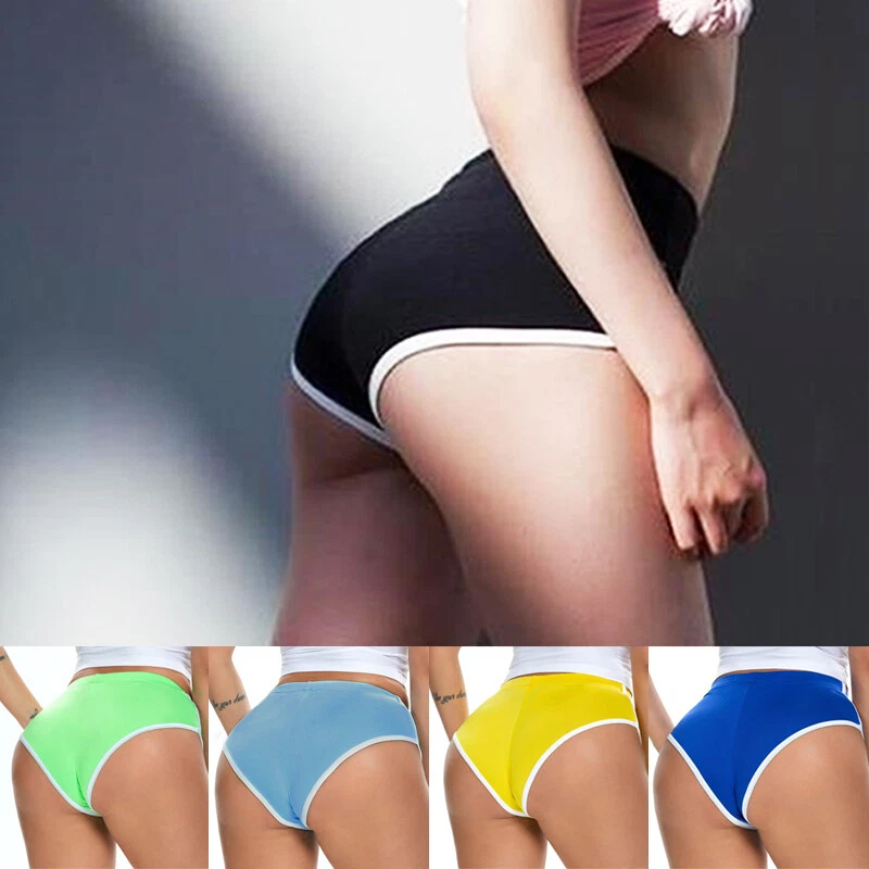 Womens Sexy Booty Yoga Shorts Ladies Sports Hot Pants Gym Workout Fitness  Briefs