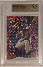 2020 Panini Mosaic Reactive Blue #209 Justin Jefferson Rookie BGS 9.5 Gem Mint