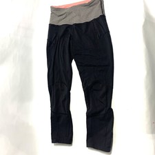 Lululemon Yoga Pants Leggings Womens Size 4 Striped Waist Back Pocket
