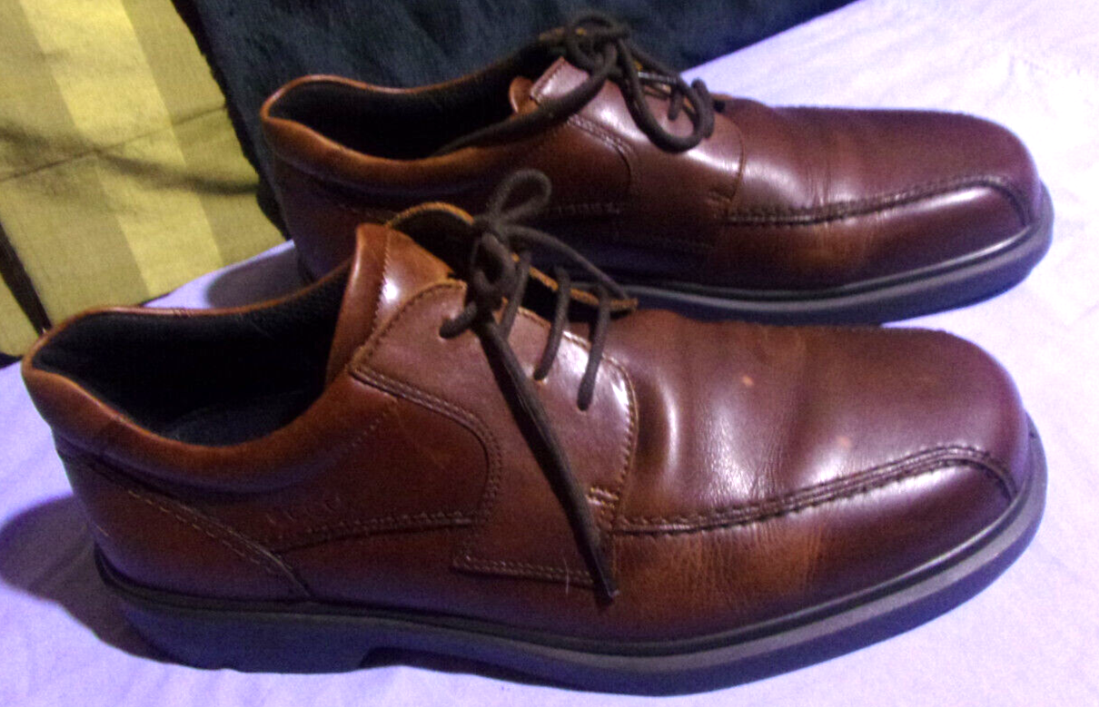 SAOLA Scarpe eleganti casual ECCO da uomo marroni in pelle stringate Oxford casual TAGLIA 43