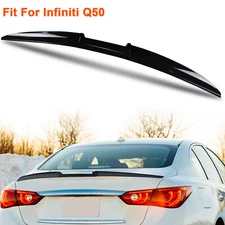 Rear Trunk Spoiler Wing For Infiniti Q45 Q50 Q60 Q70 Sedan Coupe Glossy Black