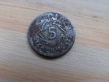 Altes Rechengeld Metall 5 Pfennig 1924