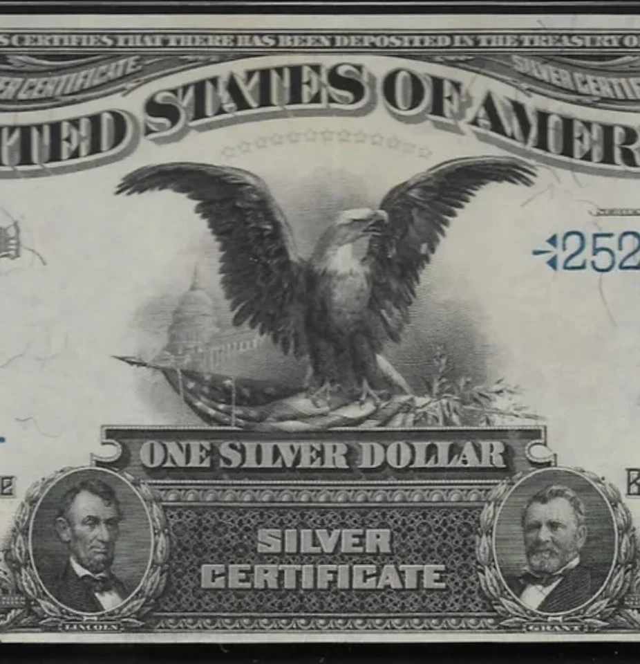 1899 $1 🇺🇸 (( BLACK EAGLE ))(( Sliver Certificate )) Marvellous Unique Example - Image 4 of 4