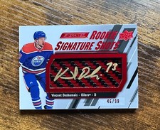 2023-24 Upper Deck Engrained RC Auto Red Stick Vincent Desharnais /99 X12483