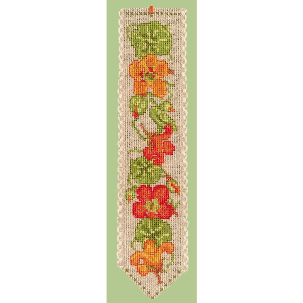 Le Bonheur des Dames bookmark counted cross stitch kit ""Capucine"", 5x20cm, DIY