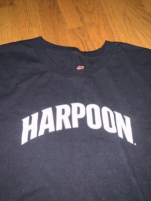 Men s Hanes Navy Blue HARPOON Love Beer Love Life Shirt Size 2XL   tb