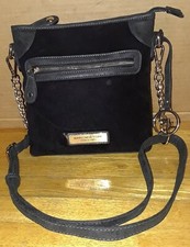 Marc New York Andrew Marc Womens Black Cross Body Zip Purse