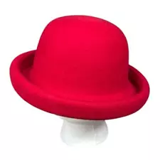 Women's Arlin 100% Wool Red Hat Society WPL7008 Vintage Derby Tea Christmas Hat