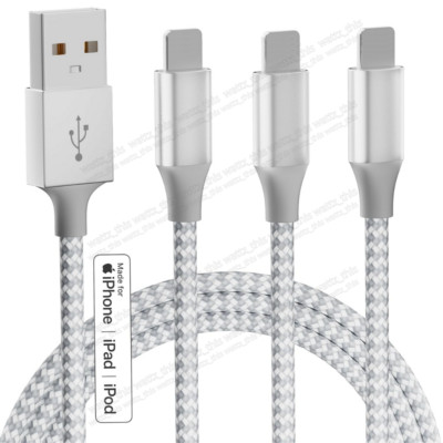 3-Pack Fast Charger sync Cable 6FT For iPhone 14 13 12 11 X XR 8 7 Charging Cord