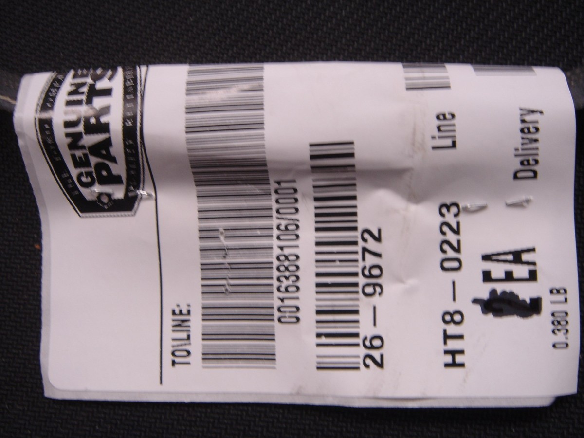 kkknicoです。 Toro 26-9672 OEM auger drive belt small frame snow blower new