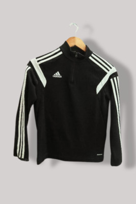 vintage Adidas Condivo Black 1/4 zip High neck  Medium Training Top| SKU 3051