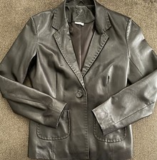 Women?s Vintage Olly 100% Leather Jacket Size L Brown