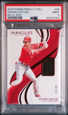 2019 Shohei Ohtani /49 Panini Immaculate Collection Relic Red #85 