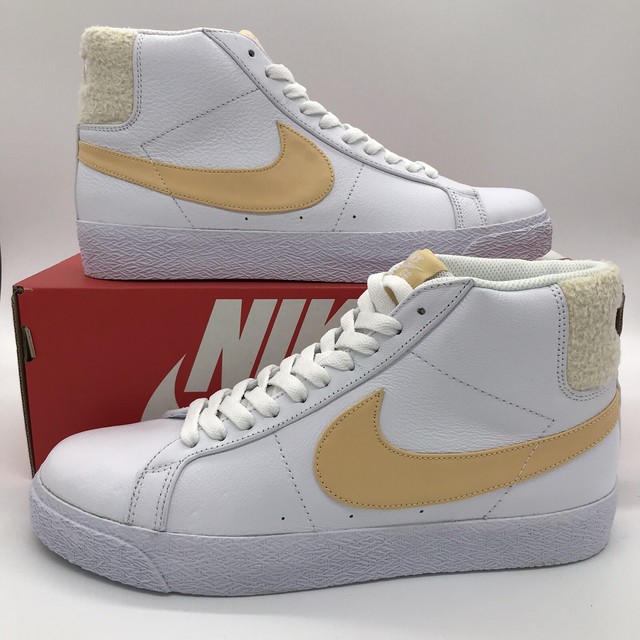 Nike SB Zoom Blazer Mid PRM White/Celestial Gold Mens Size 9 CJ6983 102 | eBay