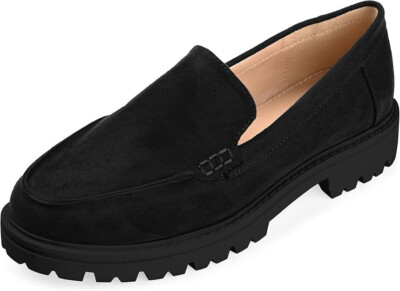 Journee Womens Erika Tru Comfort Foam Narrow Width Slip On Loafe | Black | 6NW