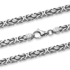 Königskette Halskette oder Armband Breite 6,0 mm - massiv 925 Sterlingsilber 