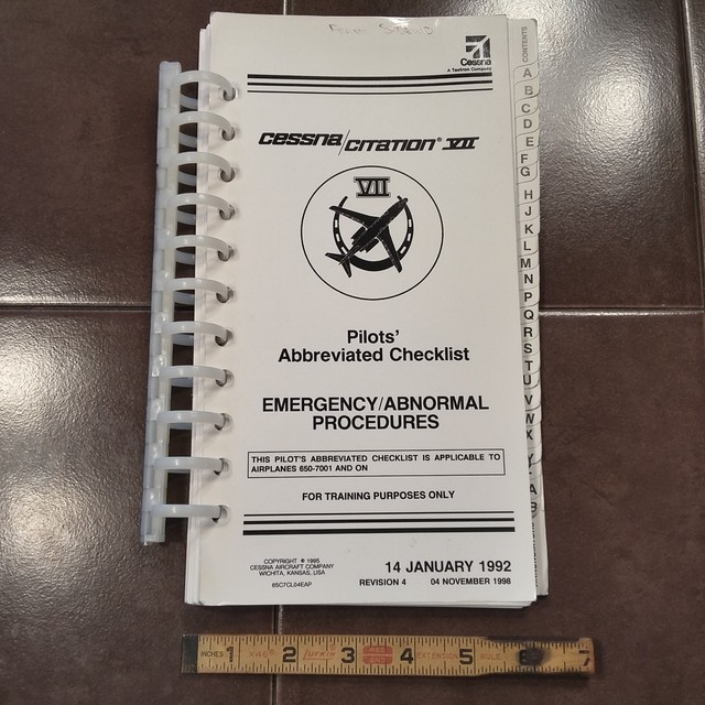 Cessna Citation VII Emergency Abnormal Procedures Pilot