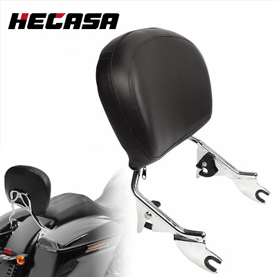Detachable Backrest Sissy Bar For Harley Touring Road King Street Glide 09-2024