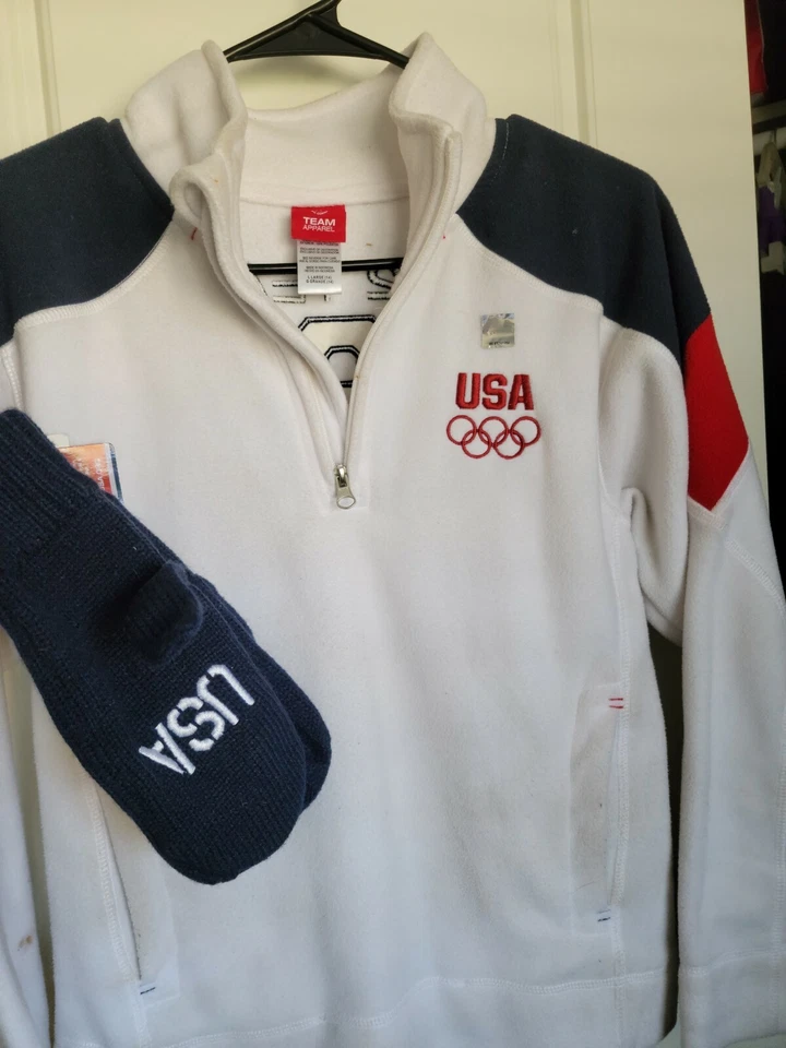 Chaqueta polar para niñas 2012 Team USA Team Apparel talla 14/Lg y mitones Foto 2 de 4
