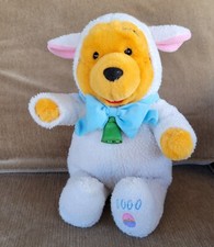 Disney Easter Lamb Winnie the Pooh Plush 2000 Rattles 15"