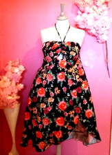 WOMEN PLUS SIZE FLORAL SLEEVELESS ASYMMETRICAL MIDI DRESS ( SIZE 5XL ) UK26