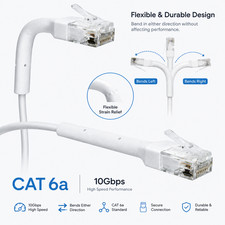 Image of 5m CAT6 Ethernet Network Patch Cable Adjustable 90 Degree Right Angled CAT 6a