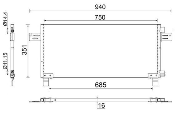 MAHLE AC 282 000S CONDENSER AIR CONDITIONING