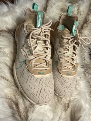 Nike NSW React Vision Lace Up Sneaker Women's Sz 9 Pearl White Green Glow Sesame